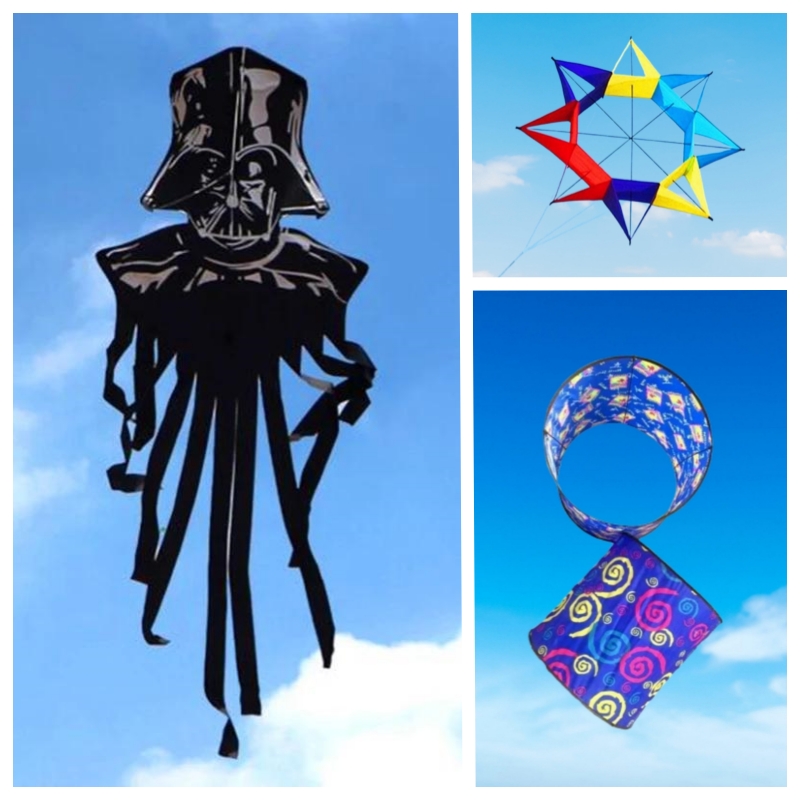 Kids Toys Entertainer - 3D-Drachen, fliegendes Outdoor-Spielzeug, Nylon-Drachen mit Schnurlinie
