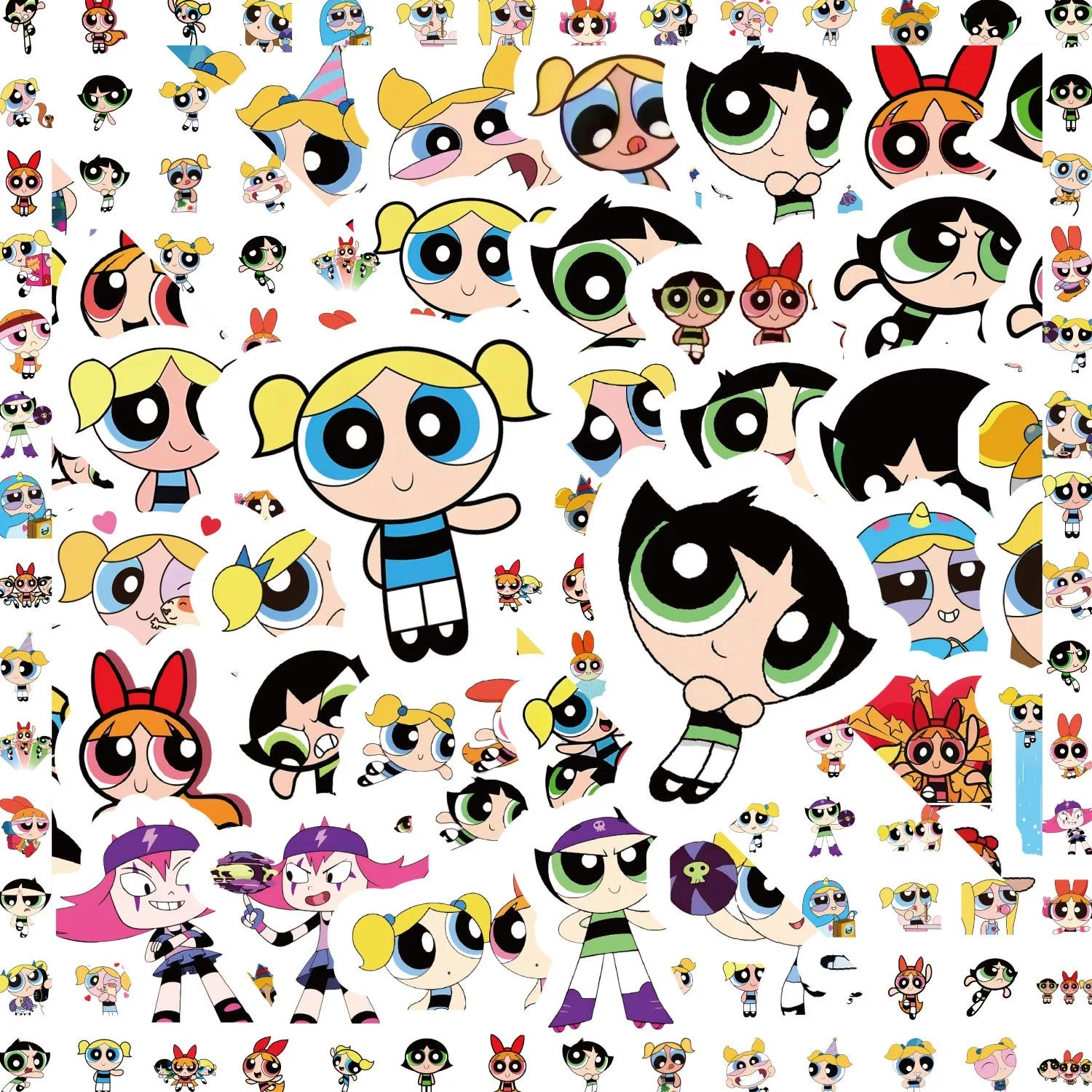 Kids Toys Bag - 100 Stück Powerpuff Girls Aufkleber Cartoon