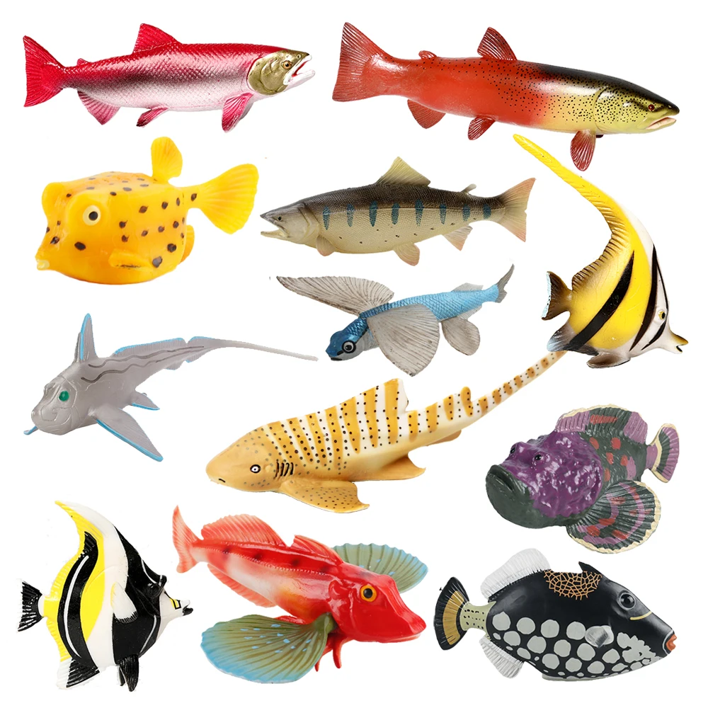 Kids Toys Reviews - Marine Tierfiguren Schwertfisch Segelfisch Lachs Hai