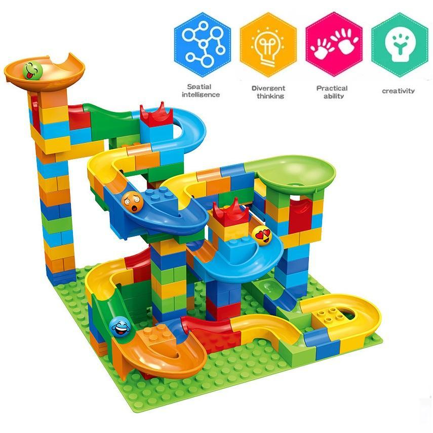 Marble Run Set - Schiene Block Marmor Rennen Run Rutsche