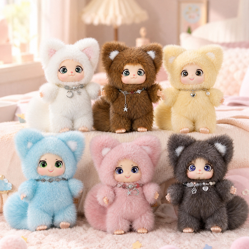 Kids Toys Bag - 18cm Neuer Niedlicher Familien-Fuchs Plüsch-Anhänger Kawaii
