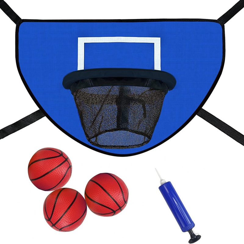Trampoline Mini Indoor - Trampolin-Basketballkorb-Set mit Pumpe und Mini-Ball, Trampolin-Basketball-Aufsatz