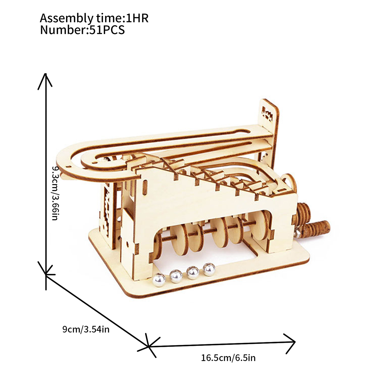 Spiral Marble Run 3D-Holzpuzzl – Marble Run Set Bewertung und Preis