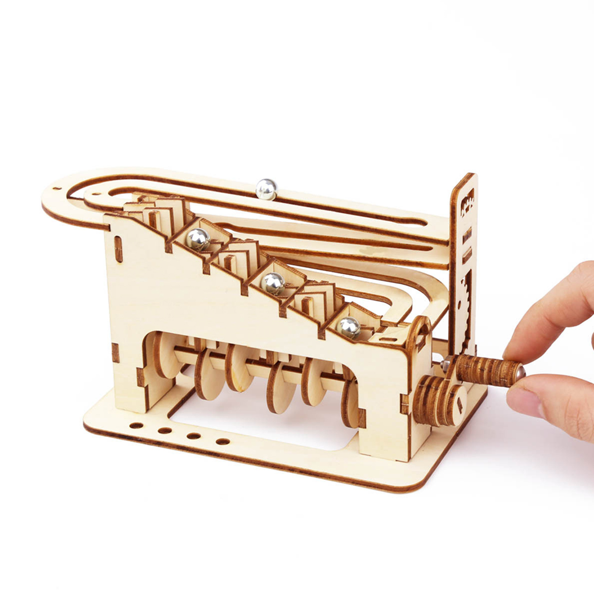Spiral Marble Run 3D-Holzpuzzl – Marble Run Set Bewertung und Preis