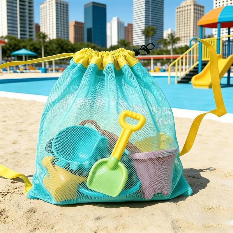 Große, tragbare Netz-Strandtas – Kids Toys Bag Bewertung und Preis