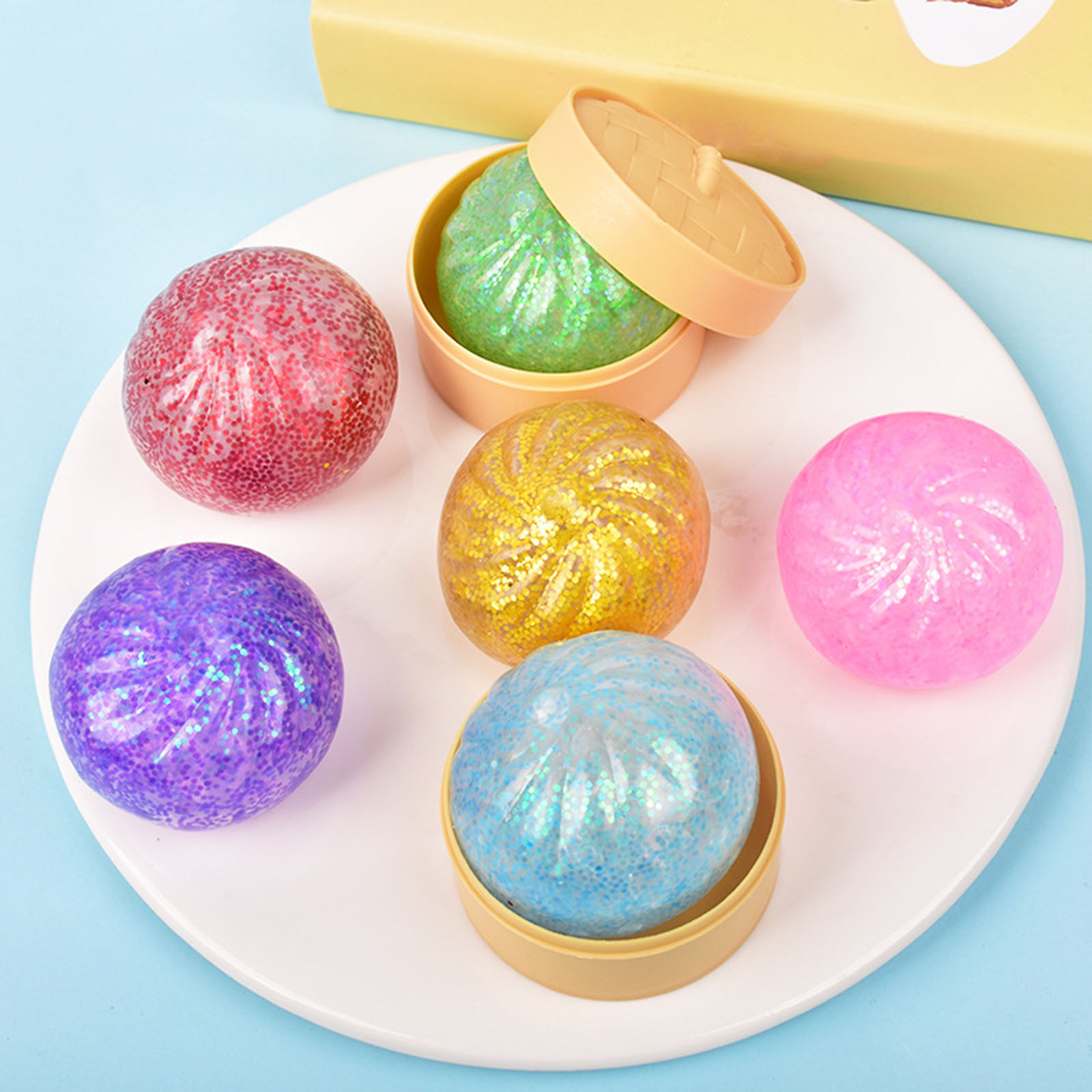 Neues 12-teiliges Set Glitzer- – Kids Toys Dumplings Bewertung und Preis