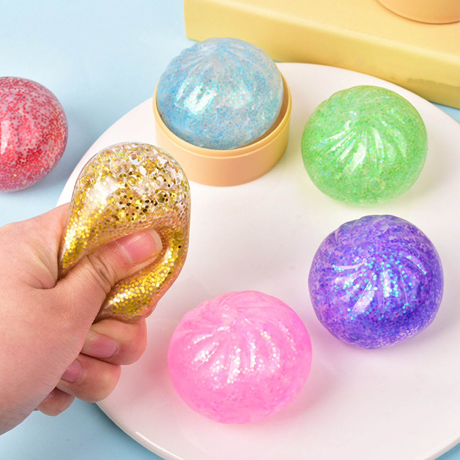Neues 12-teiliges Set Glitzer- – Kids Toys Dumplings Bewertung und Preis