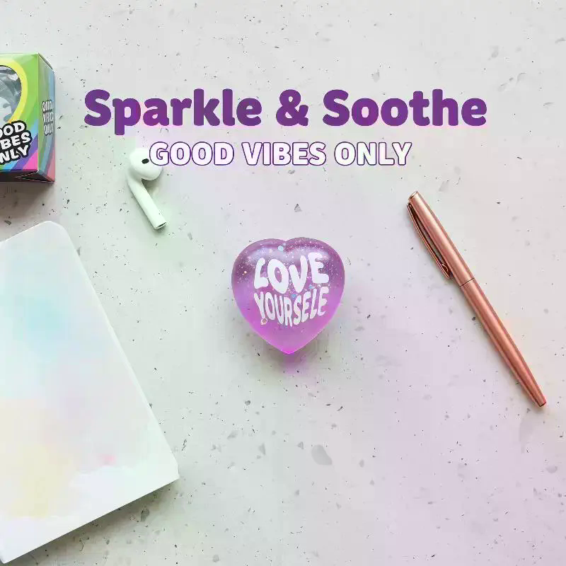 Weiches Glitzer-Herz-Quetschsp – Kids Toys Quotes Bewertung und Preis