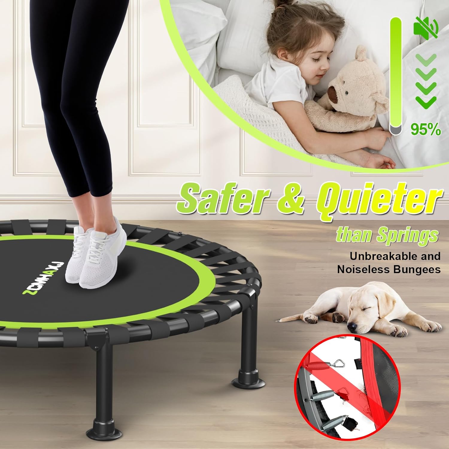 Faltbares Mini-Trampolin 40 Zo – Trampoline Mini Indoor Bewertung und Preis