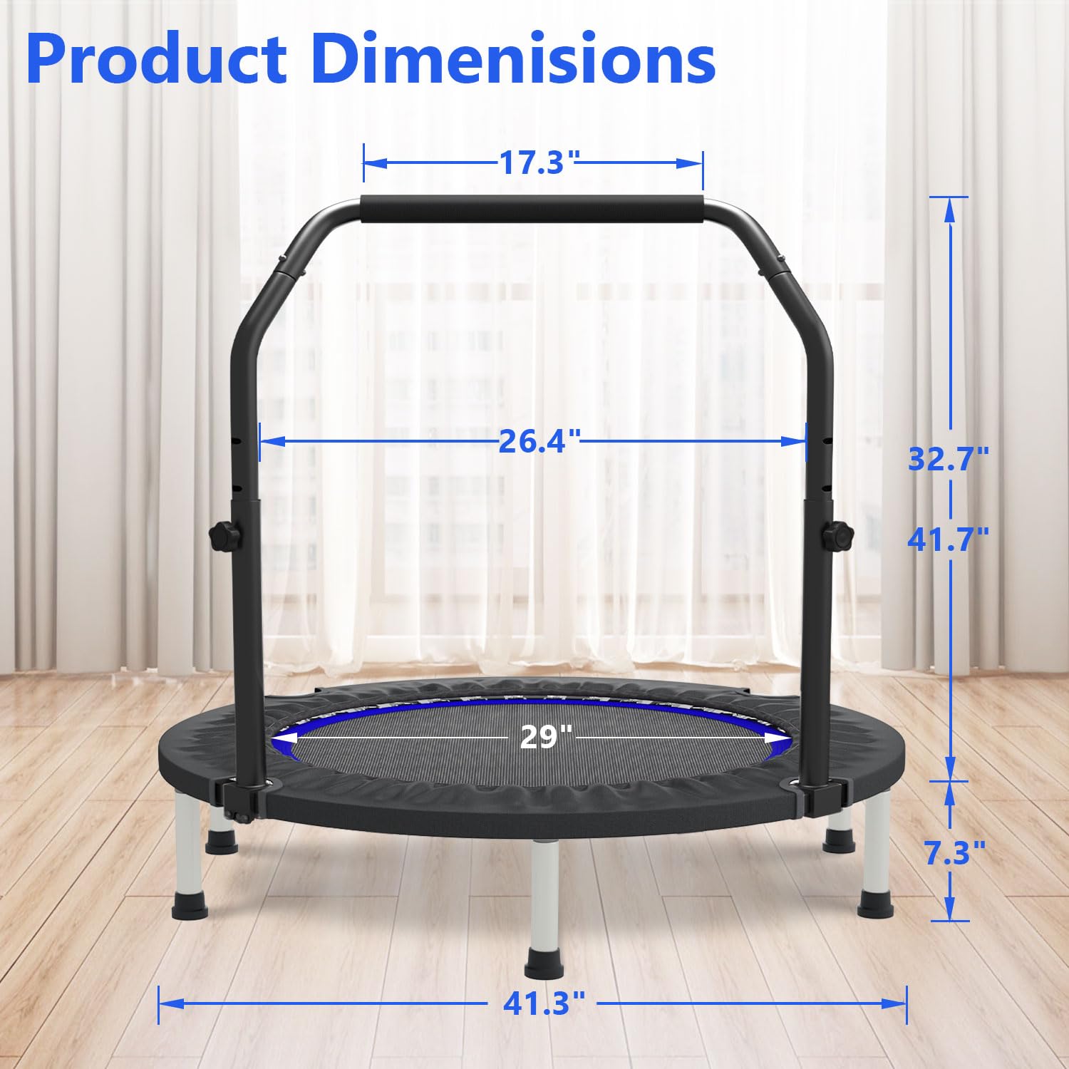 40-48 Zoll Mini-Trampolin, ver – Trampoline Mini Indoor Bewertung und Preis